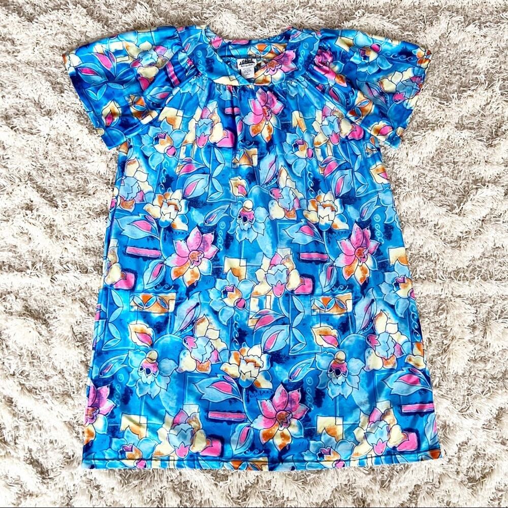 Vintage 80’s Metropolitan Boho Floral Muumuu House Dress XL